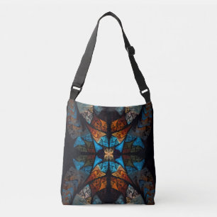 Gewatteerde Ster Abstract in Blauw Crossbody Tas