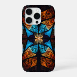 Gewatteerde Ster Abstract in Blauw iPhone 16 Pro Hoesje