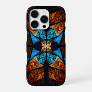 Gewatteerde Ster Abstract in Blauw iPhone 16 Pro Hoesje