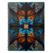 Gewatteerde Ster Abstract in Blauw Notitieboek (Voorkant)