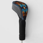 Gewatteerde Ster Abstract in Blauwtonen Golfheadcover (Schuin)