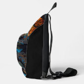 Gewatteerde Ster Abstract in Blauwtonen Sling Bag (Rechts)
