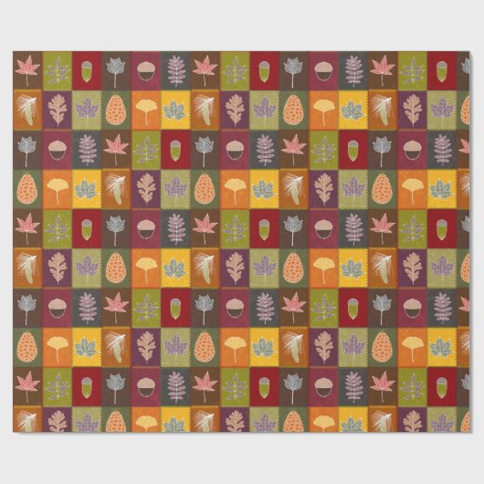 gewatteerde valblaadjes cadeaupapier (Vlak)