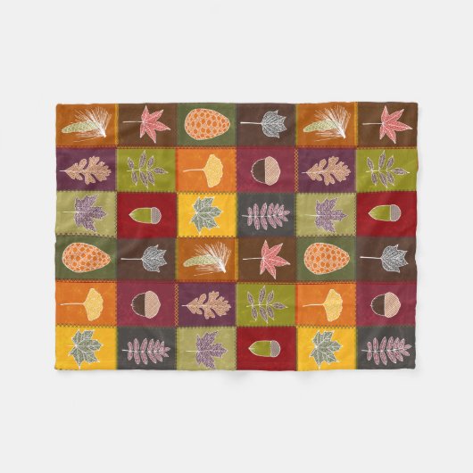 gewatteerde valblaadjes fleece deken (Voorkant (Horizontaal))