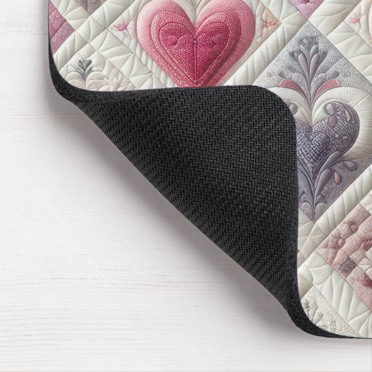 Gewatteerde Valentijn Heart Design Muismat (Hoek)