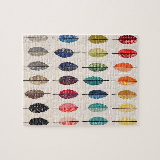 Gewatteerde veren puzzel legpuzzel (Horizontaal)