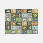 Gewatteerde zomerbladeren fleece deken (Voorkant (Horizontaal))