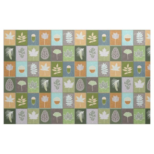 Gewatteerde zomerbladeren stof (Fat Quarter)