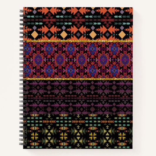 Gewatteerde zuidwestelijke grenzen stijlvol notitieboek (Voorkant)