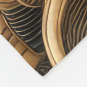 Gewatteerde zwart gouden Abstract bergontwerp Fleece Deken (Hoek)