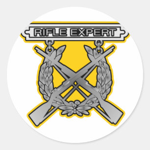 Geweer Expert Badge Ronde Sticker