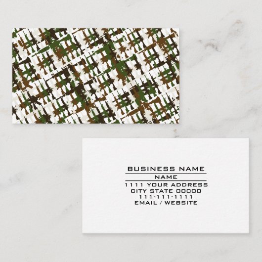 Geweer Pistol Pistool Schieten Range Club Verkoop Visitekaartje (Voorkant / Achterkant)