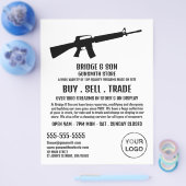 Geweer Silhouette, Gunsmith, Winkelreclame voor vu Flyer (Enkel)