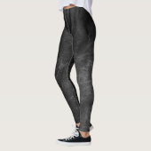 geweerd zwart leder leggings (Links)