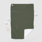 Geweergroen effen kleur golfhanddoek (Insitu)