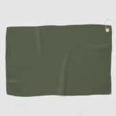 Geweergroen effen kleur golfhanddoek (Horizontaal)