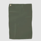 Geweergroen effen kleur golfhanddoek (Voorkant)