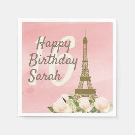 Geweet 16 - Roze goudolietoren op zaterdag Servet