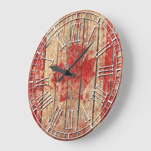 Geweetherde Canadese vlag Grote Klok (Hoek)