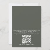 Gewei Bos Berg Boom Landelijke QR Code Huwelijk Kaart (Achterkant)