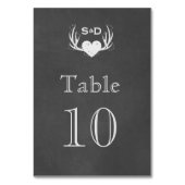 Gewei en Hart 'Trouwen' Tafelnummer (Achterkant)