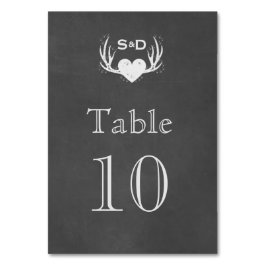 Gewei en Hart 'Trouwen' Tafelnummer