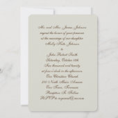 gewei en roze rozen rustieke bruiloft uitnodiging (Achterkant)