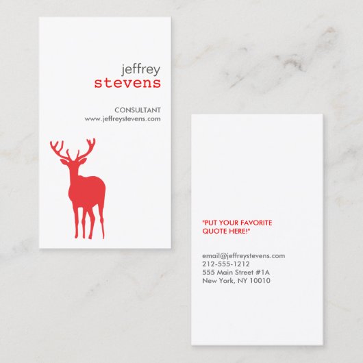 GEWEI in ROOD Visitekaartje (Voorkant / Achterkant)