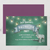 Gewei Jacht Verloofde Jonggezellenfeest Lichtsling Kaart (Voorkant / Achterkant)