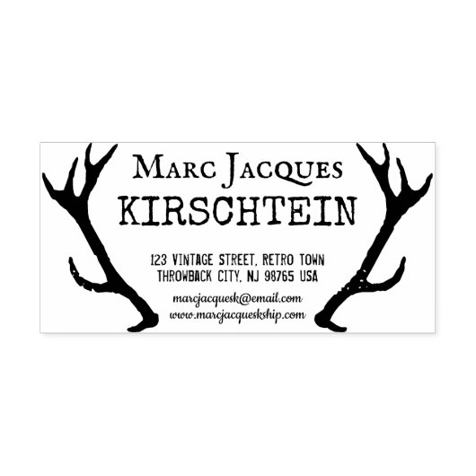 gewei Logo Retouradres Namen Contact Rubberstempel (Afrduk)