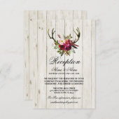 Gewei Rustieke Trouwontvangst Kaarten Hout (Voorkant / Achterkant)