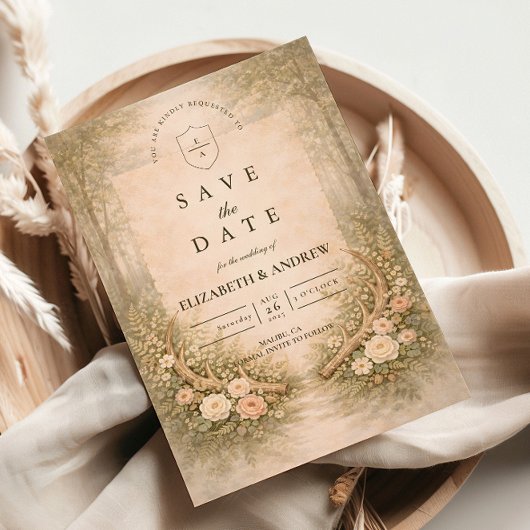 Geweibloem Boho Bruiloft Save The Date