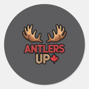 Geweien omhoog Canadese trots grappige Canada vlag Ronde Sticker