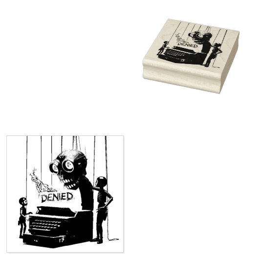 “Geweigerd” - Ondertekend, De Printer Rubberstempel (Gestempeld)
