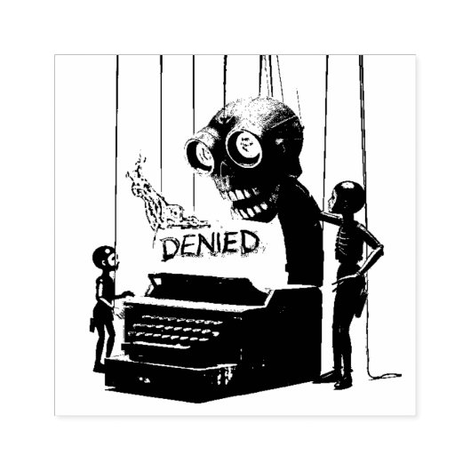 “Geweigerd” - Ondertekend, De Printer Rubberstempel (Afrduk)