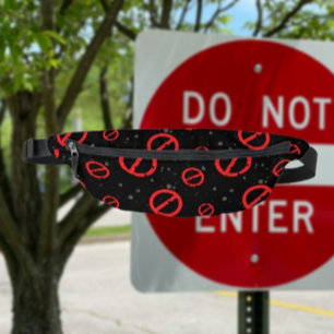 Geweigerd Symbool Fanny Pack – Red & Black Streetw Heuptasje
