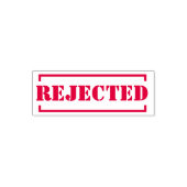 Geweigerde rode inkt gepersonaliseerd  zelfinktende stempel (Design)