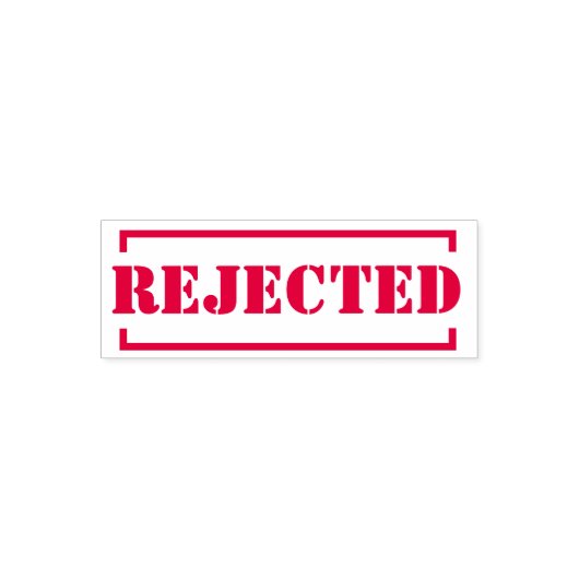 Geweigerde rode inkt gepersonaliseerd  zelfinktende stempel (Design)