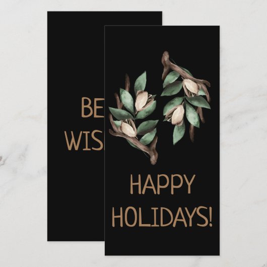 Geweih mit grünem tak Postkaart Bedankkaart (Voorkant / Achterkant)