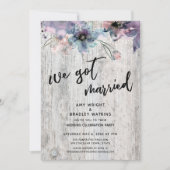 Gewekte borden bloemen lichten we zijn getrouwd kaart (Voorkant)