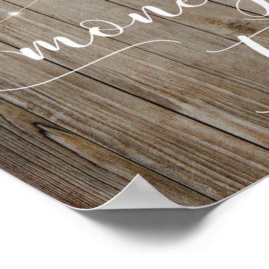 Gewekte hout en gevechtsband poster (Hoek)