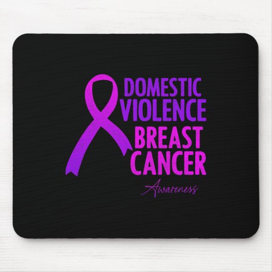 Geweld binnen het gezin en borstkanker muismat (Voorkant)