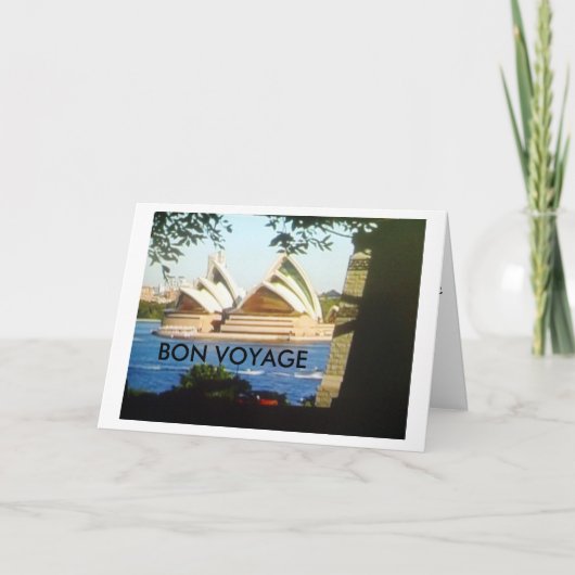 "GEWELD, BON VOYAGE, MAKE MEMORIES" KAART (Voorkant)