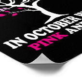 Geweld Borstkanker Awareness Month lintboom Poster (Hoek)