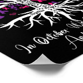 Geweld Borstkanker Awareness Month lintboom Poster (Hoek)