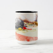 Geweld in rust tweekleurige koffiemok (Center)