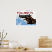 Geweld loont nooit poster (Keuken)