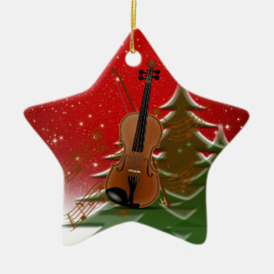 Gewelddadige kerstmis keramisch ornament