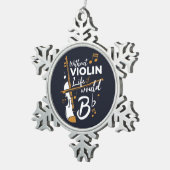 Gewelddadige vakantie zonder geweld zou een vlam z tin sneeuwvlok ornament (Rechts)