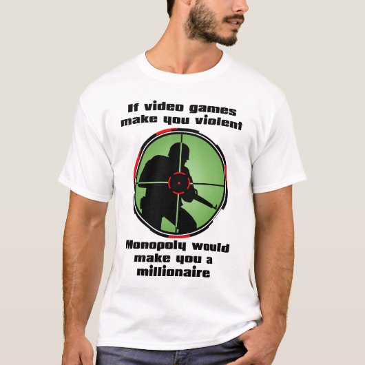 Gewelddadige Videogames Grappige T-shirt (Voorkant)
